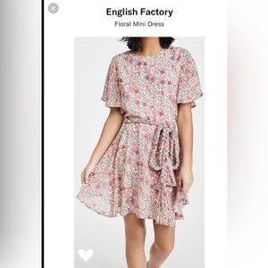 English Factory floral mini dress